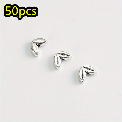 50pcs/set Antique Ear of Wheat Spacer Beads