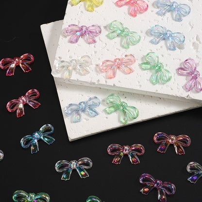 AB Color Hollow Out Bowknot Acrylic Beads