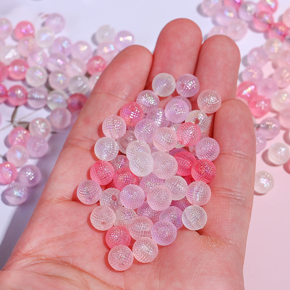 8mm Pink Yangmei Ball Acrylic Beads