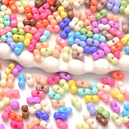 Mix Color Glitter Transparent Plastic Pony Beads