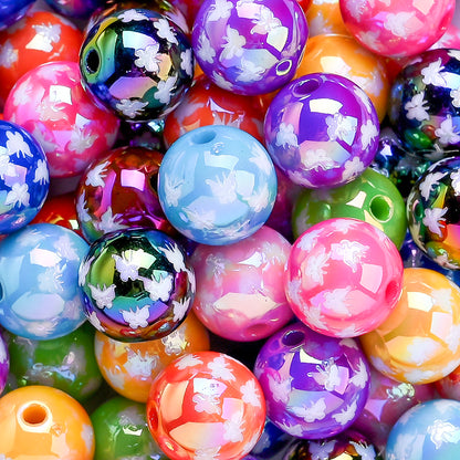 16mm Pearlescent Butterfly Acrylic Beads