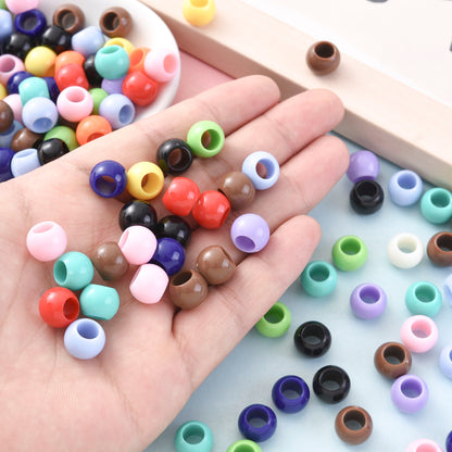 50pcs 9x12mm Colorful Acrylic Large Hole Beads