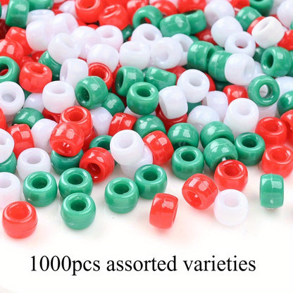 Christmas Color Mini Acrylic Spacer Beads