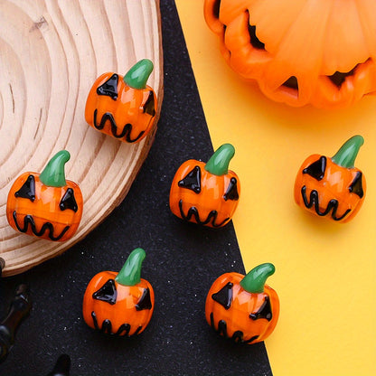 Halloween Glazed Pumpkin Beads
