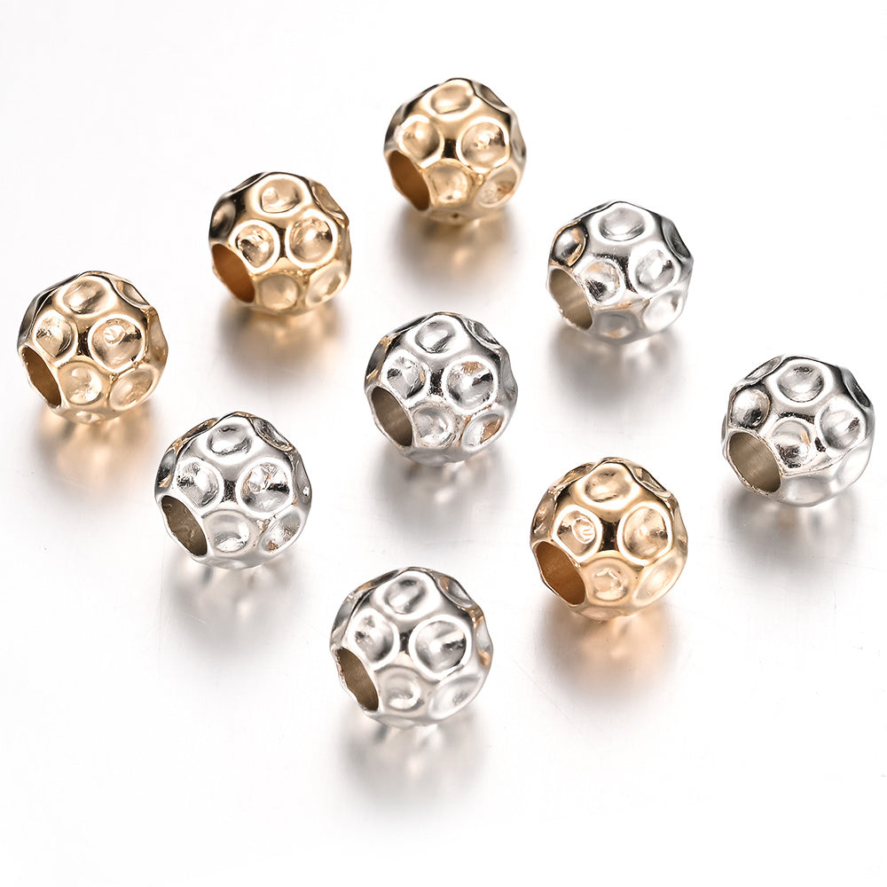 150pcs 10mm Electroplated CCB Round Beads
