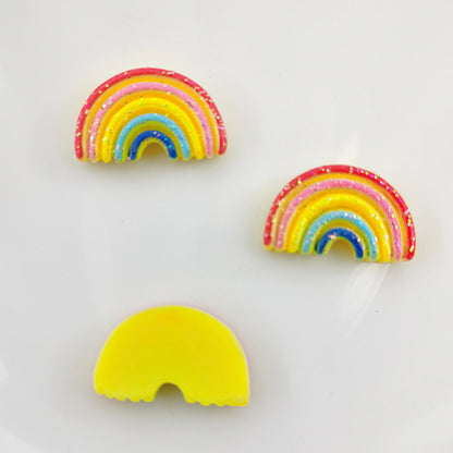 Sunflower Rainbow Resin Flatback Beads