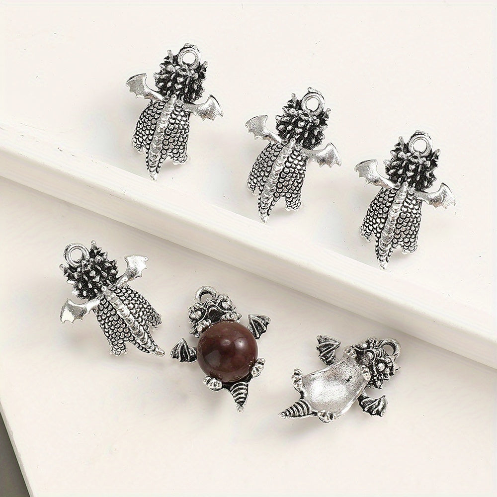 5pcs 18x25mm Flying Dragon Pendant Beads