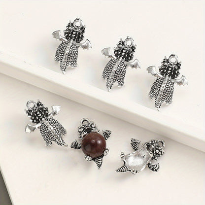 5pcs 18x25mm Flying Dragon Pendant Beads