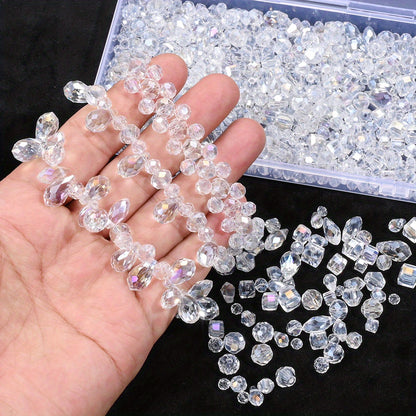 Artificial Rhinestone Faceted Glass Beads Kit
