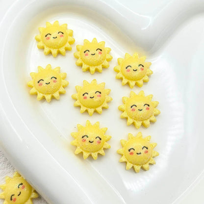 Sunflower Rainbow Resin Flatback Beads