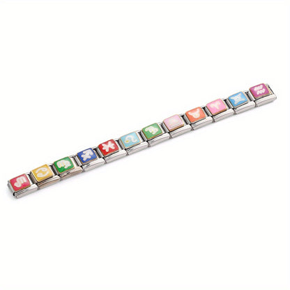 1pc 9x10mm Stainless Steel Zodiac Sign Module Bead