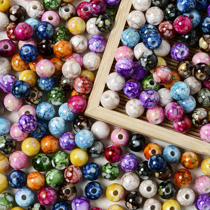 Gradient Round Acrylic Spacer Beads
