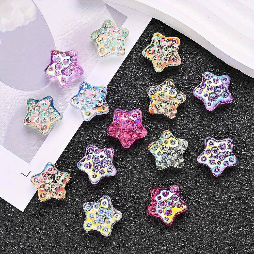 18mm Glass Five-Pointed Star Beads