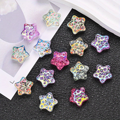 18mm Glass Five-Pointed Star Beads