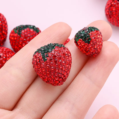 Strawberry Clay Decorative Beads