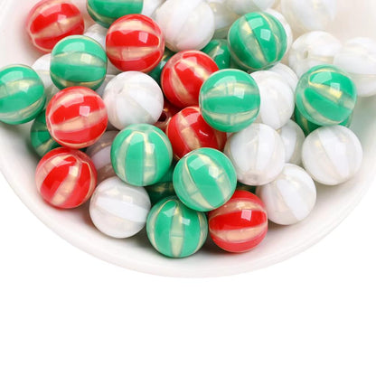 16mm 3D Christmas Pumpkin Acrylic Beads, 10pcs