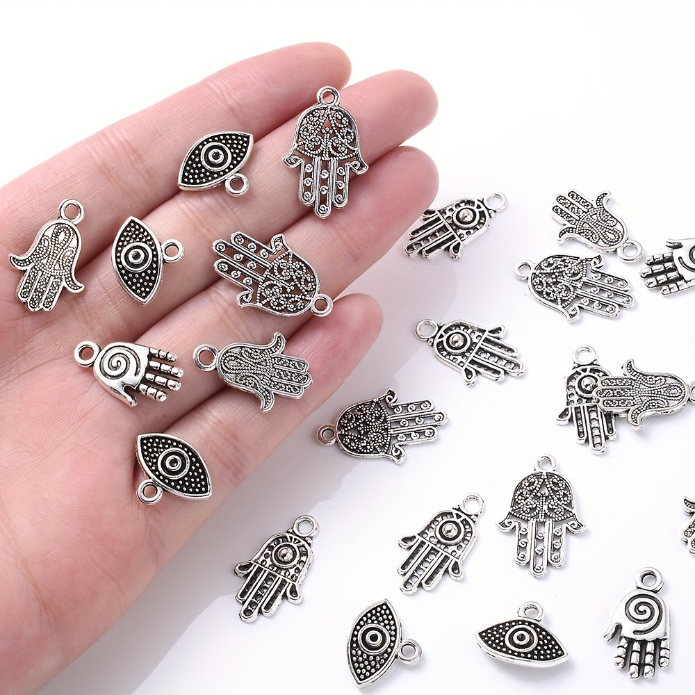 Vintage Evil Eye Alloy Pendant Beads