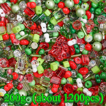 Christmas Geometric Glass Beads Set