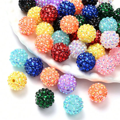 5/10/20/50pcs 14x16mm Mix Color Acrylic Rhinestone Beads