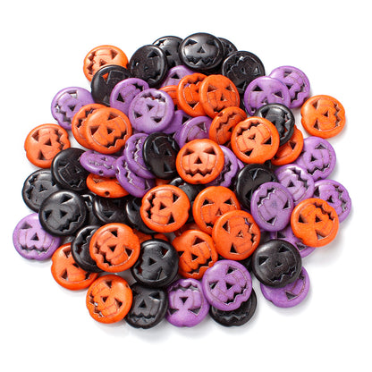 Halloween Turquoise Skull &amp; Pumpkin Beads