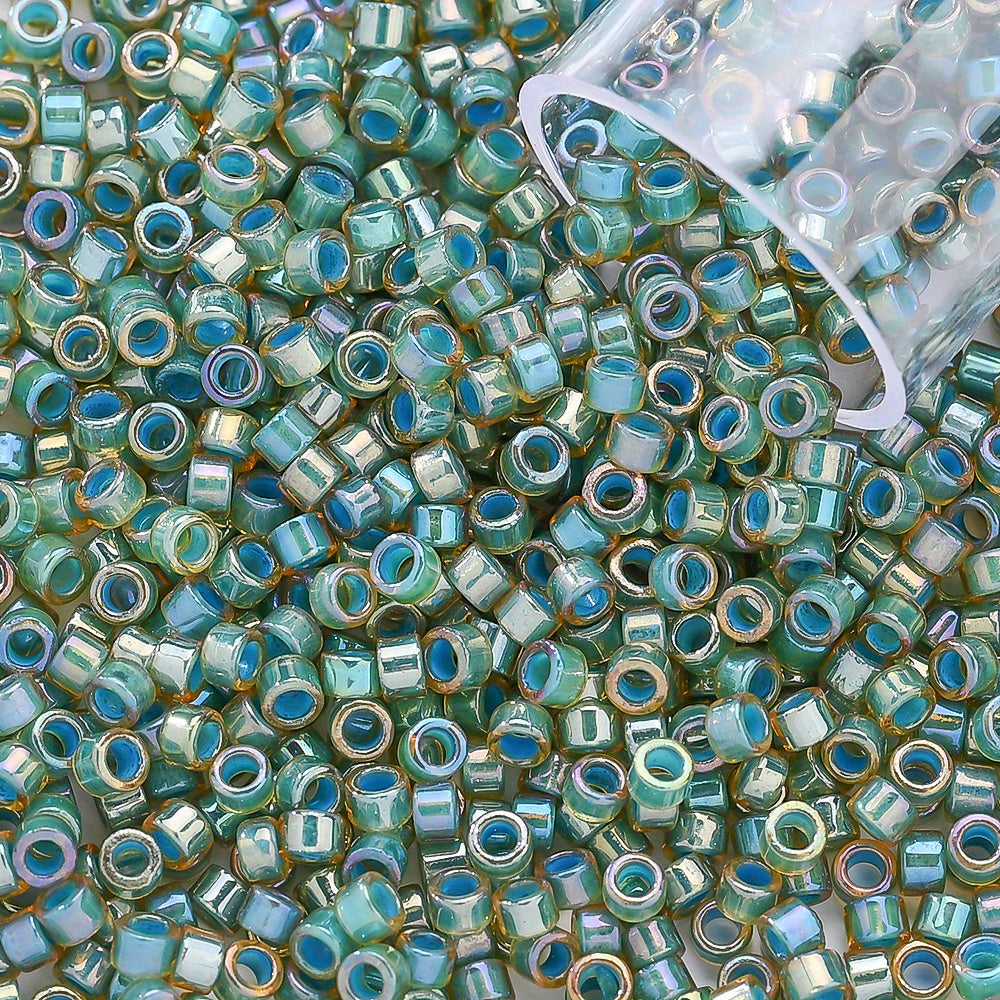10g/bag 2.5mm Fantasy Dyed Core Triangle Glass Seed Beads