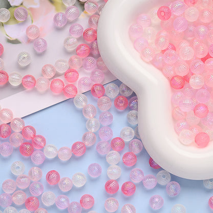 8mm Pink Yangmei Ball Acrylic Beads
