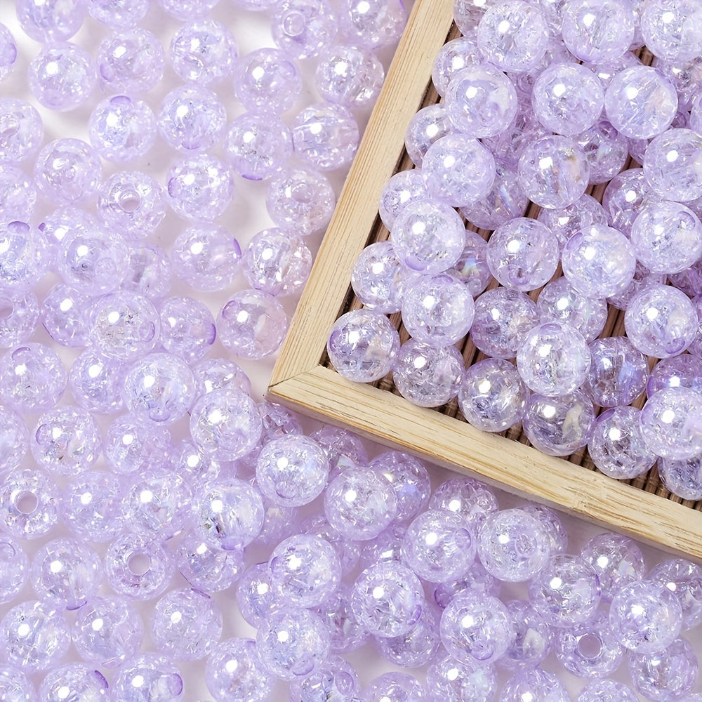 Glossy Flat Round Acrylic CCB Spacer Beads