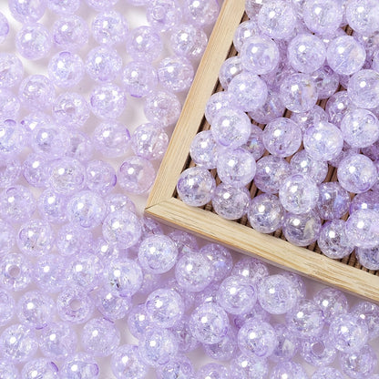 Glossy Flat Round Acrylic CCB Spacer Beads