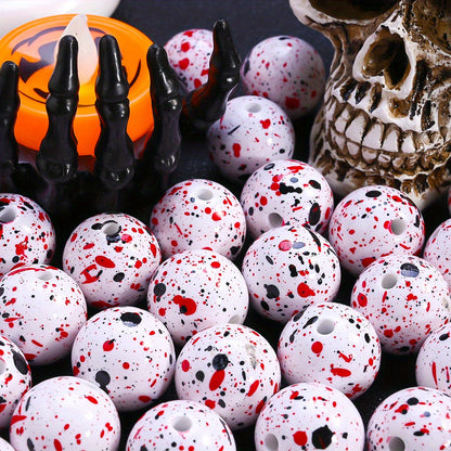20mm Acrylic Dinosaur Egg Design Beads