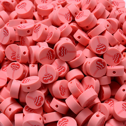 Mix Shiny Faceted Oval Acrylic Spacer Beads