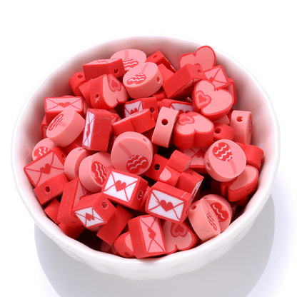 Mix Shiny Faceted Oval Acrylic Spacer Beads