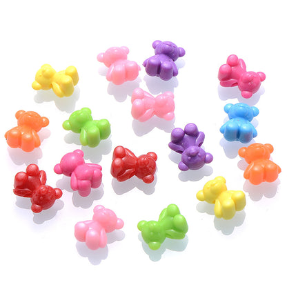 iYOE 30-Piece Mix Cute Bear Acrylic Spacer Beads