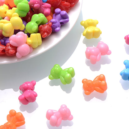 Glitter Cylinder Acrylic Spacer Beads