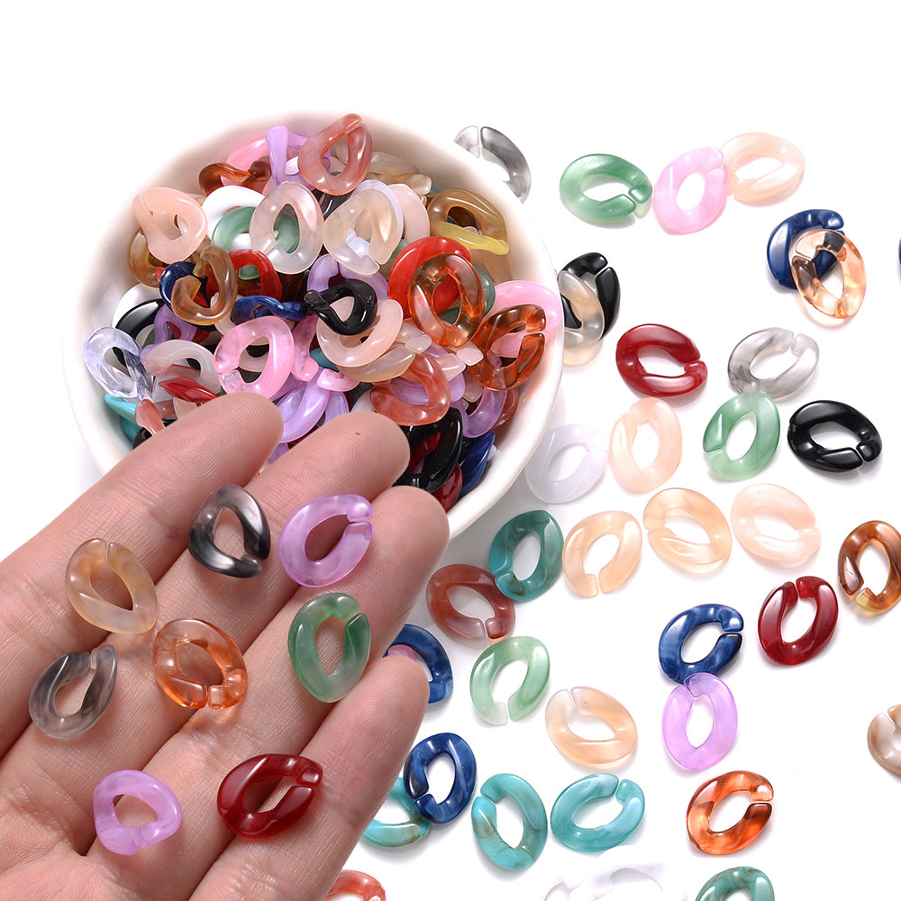 Gradient Twisted Chain Acrylic Beads