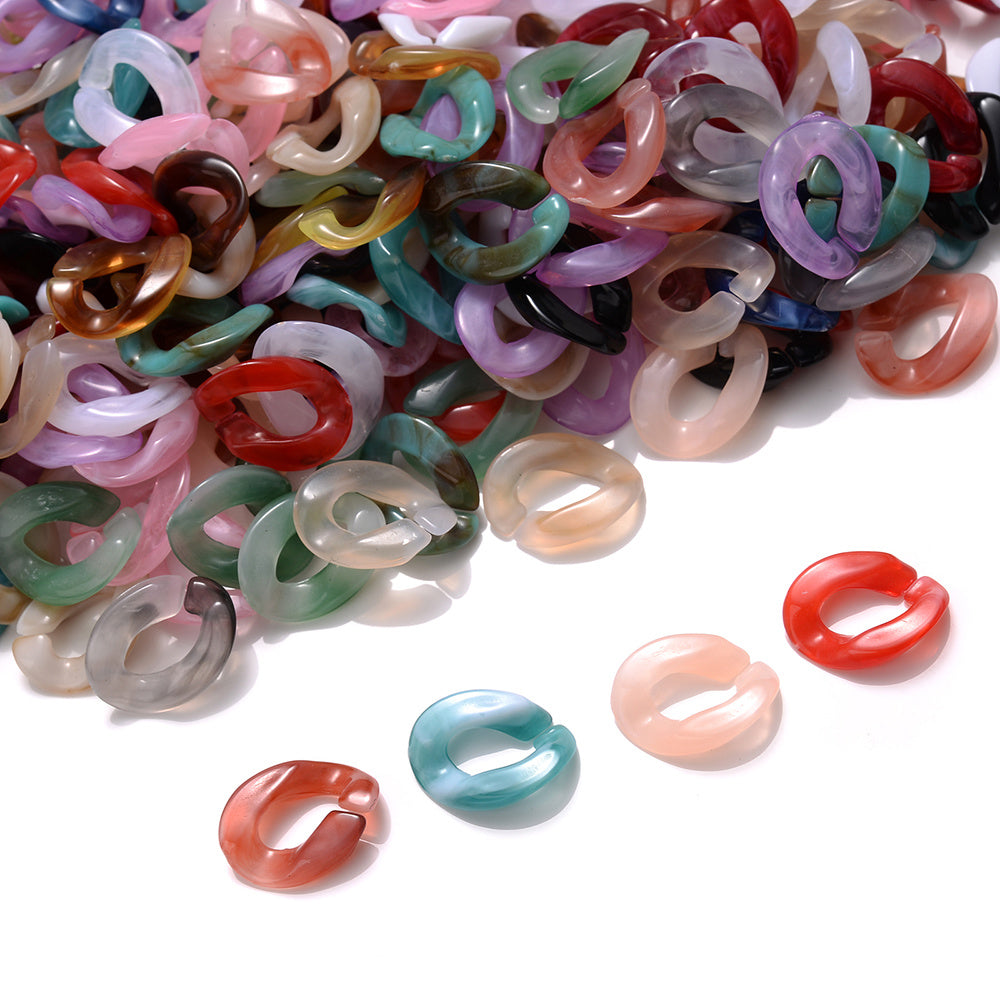 Gradient Twisted Chain Acrylic Beads