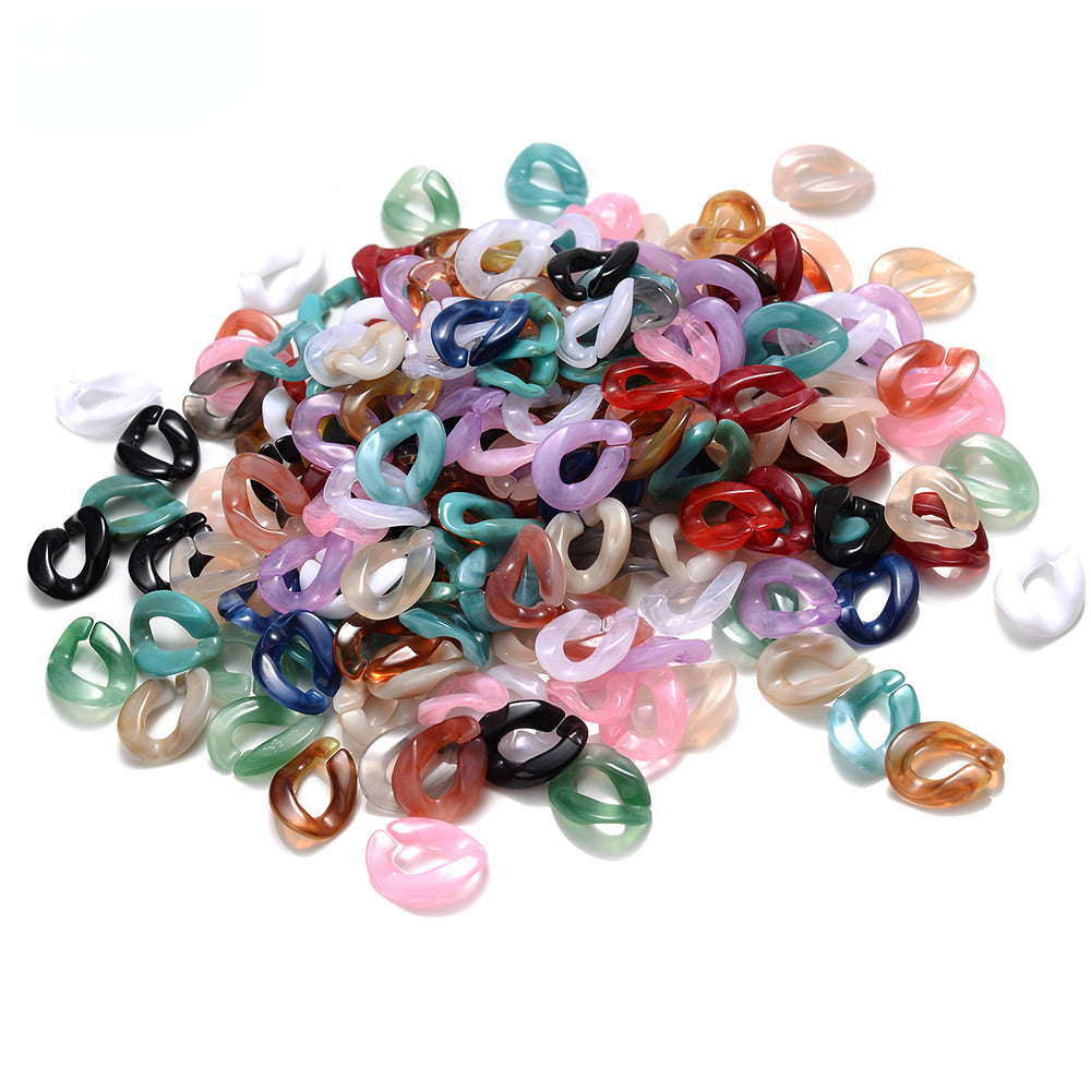 Gradient Twisted Chain Acrylic Beads