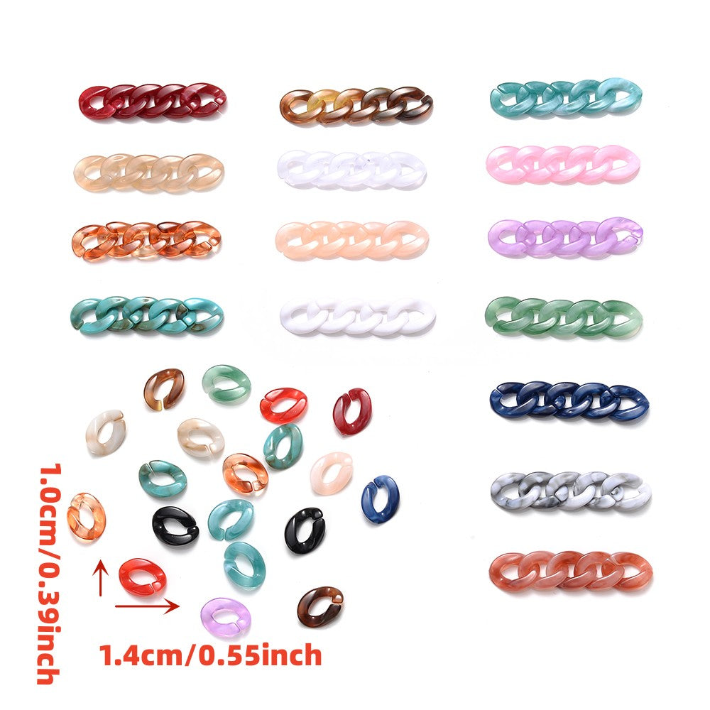 Gradient Twisted Chain Acrylic Beads