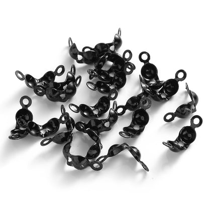 100pcs Mixed End Crimp Beads & Jewelry Clasps Set