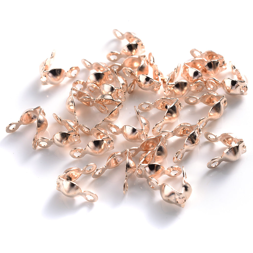 100pcs Mixed End Crimp Beads & Jewelry Clasps Set