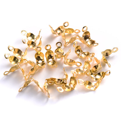 100pcs Mixed End Crimp Beads & Jewelry Clasps Set
