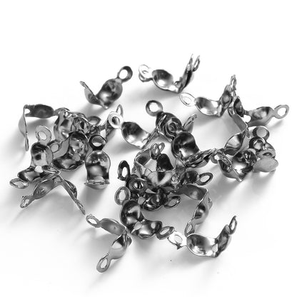 100pcs Mixed End Crimp Beads & Jewelry Clasps Set