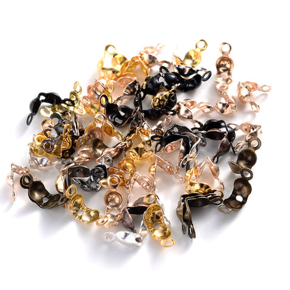 100pcs Mixed End Crimp Beads & Jewelry Clasps Set