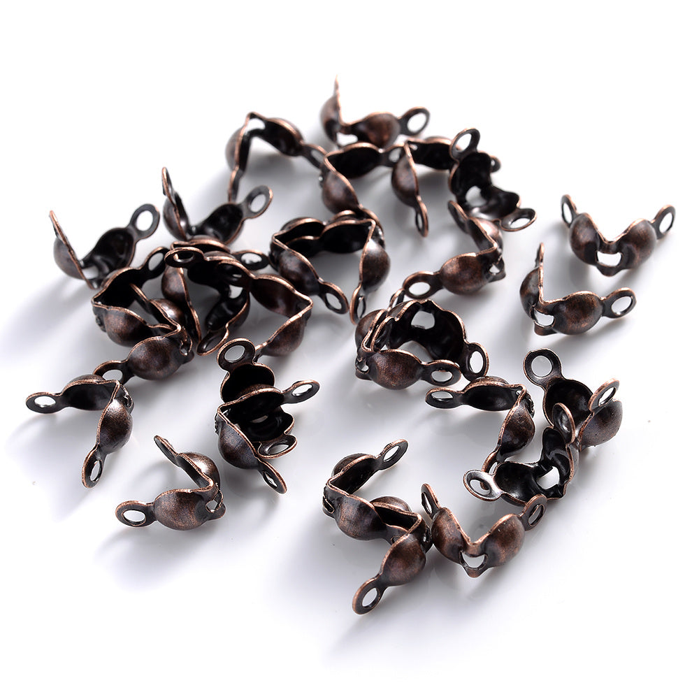 100pcs Mixed End Crimp Beads & Jewelry Clasps Set