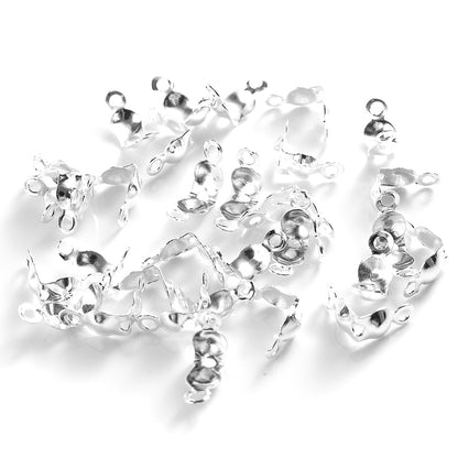 100pcs Mixed End Crimp Beads & Jewelry Clasps Set