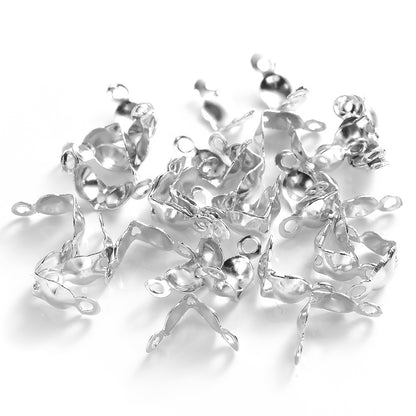 100pcs Mixed End Crimp Beads & Jewelry Clasps Set