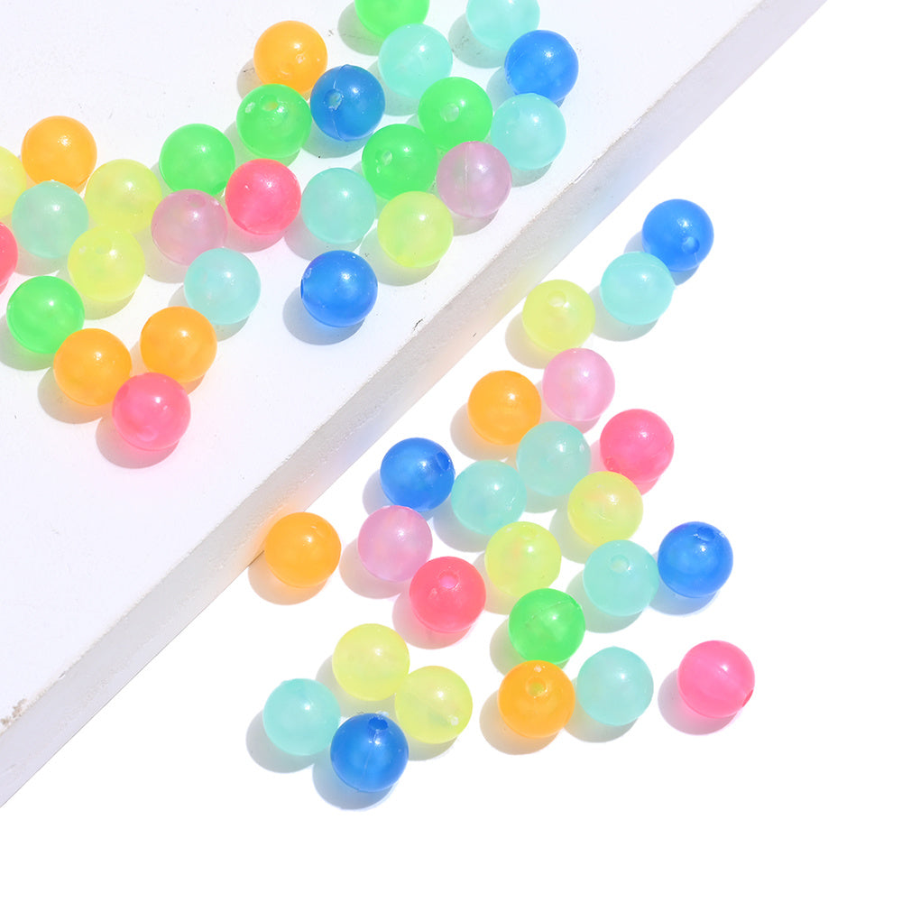 Cute Heart Acrylic Matte Spacer Beads