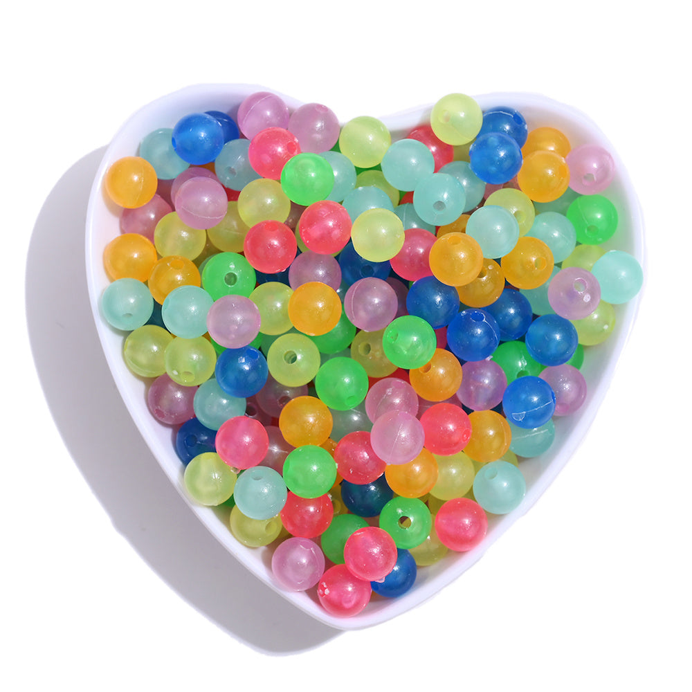Cute Heart Acrylic Matte Spacer Beads