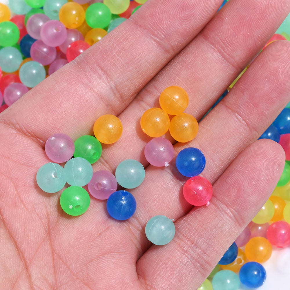 Cute Heart Acrylic Matte Spacer Beads