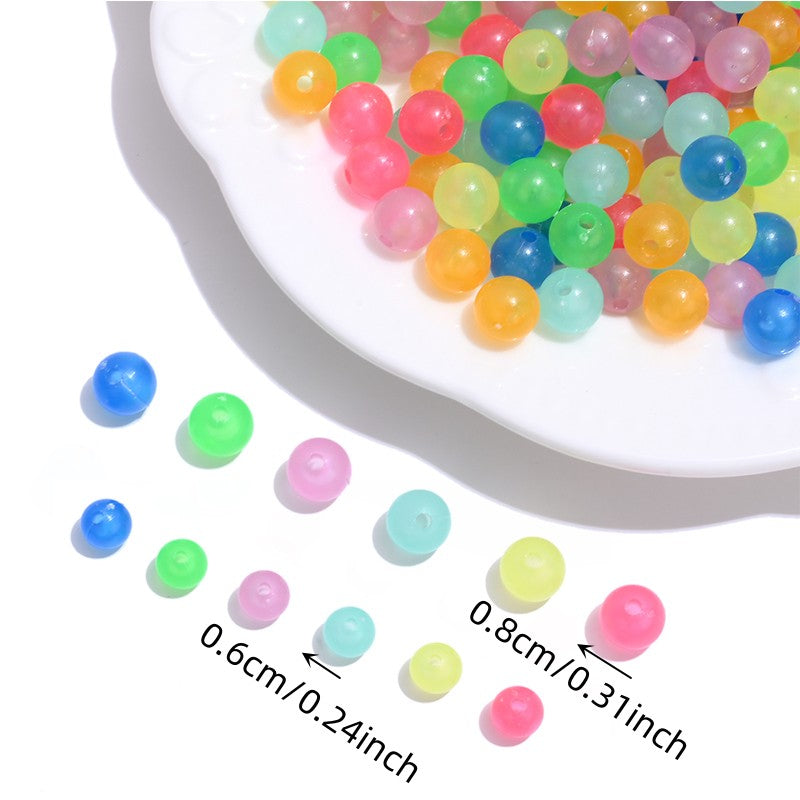 Cute Heart Acrylic Matte Spacer Beads