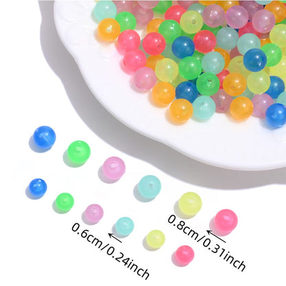 Cute Heart Acrylic Matte Spacer Beads